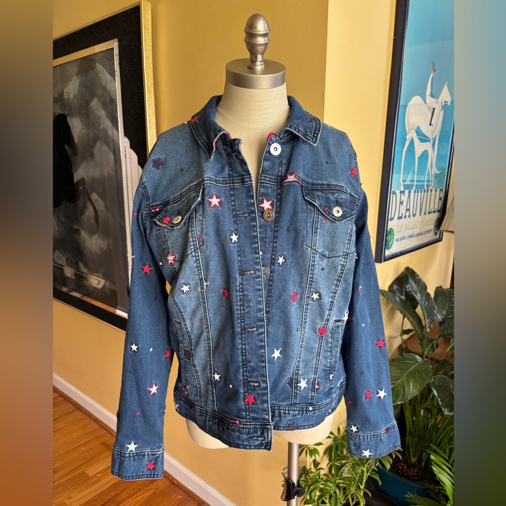 denim jacket with stars